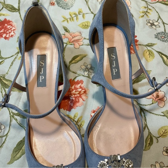 SJP Abute Blue Rhinestone Heels - Picture 8 of 15
